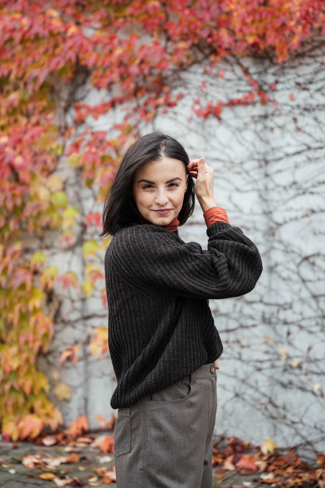 svetry merino Gwen dark chocolate