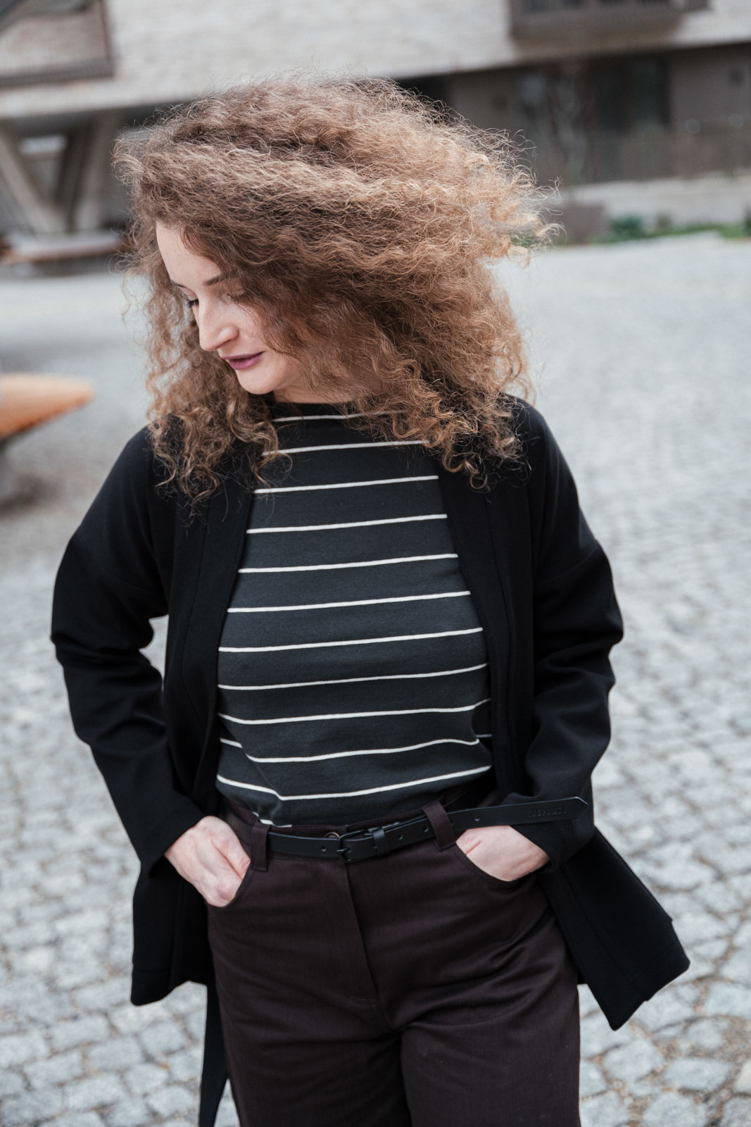 Tri�ka Mary coal stripe