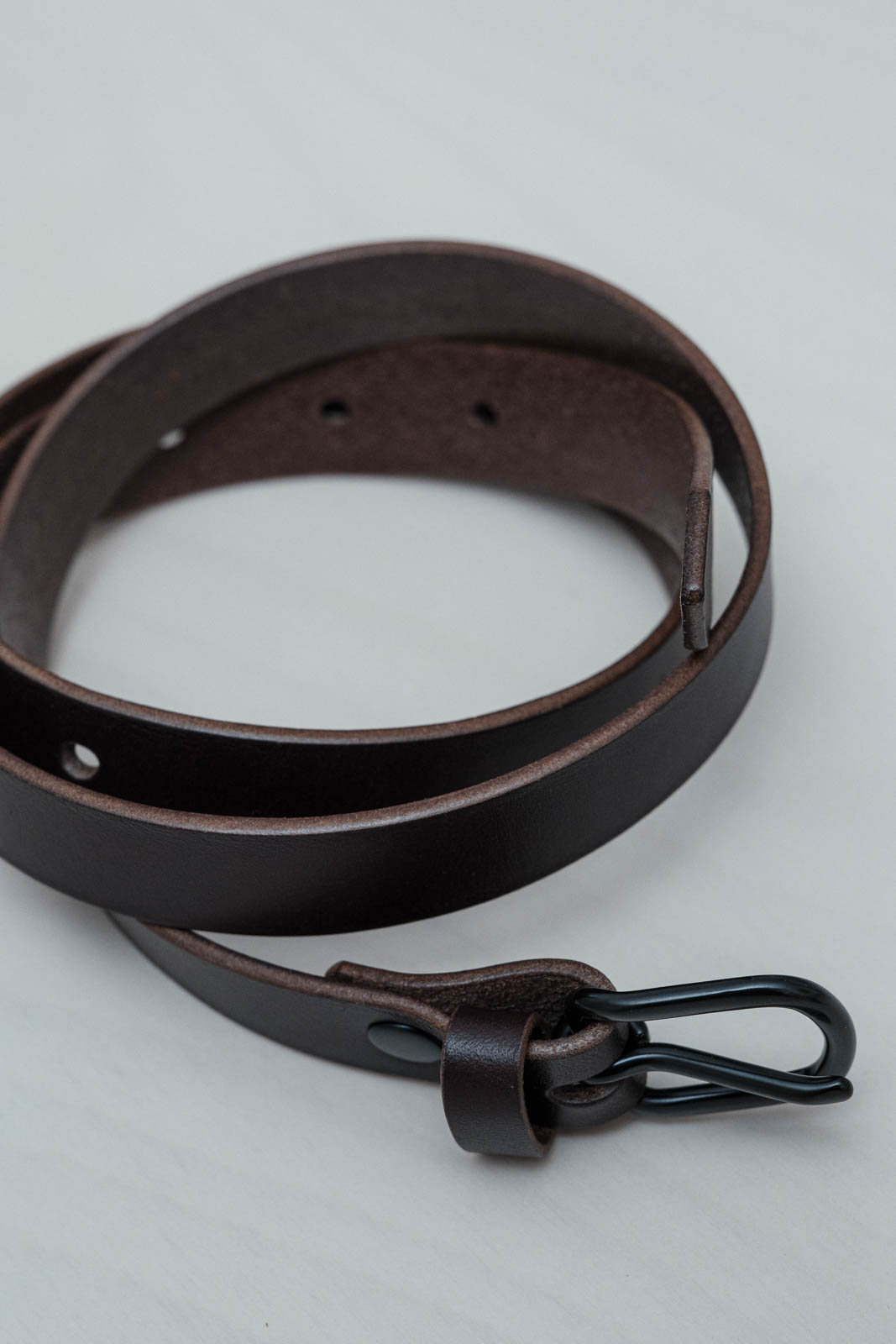 Opasek Ko�en� p�sek 2cm dark chocco leather