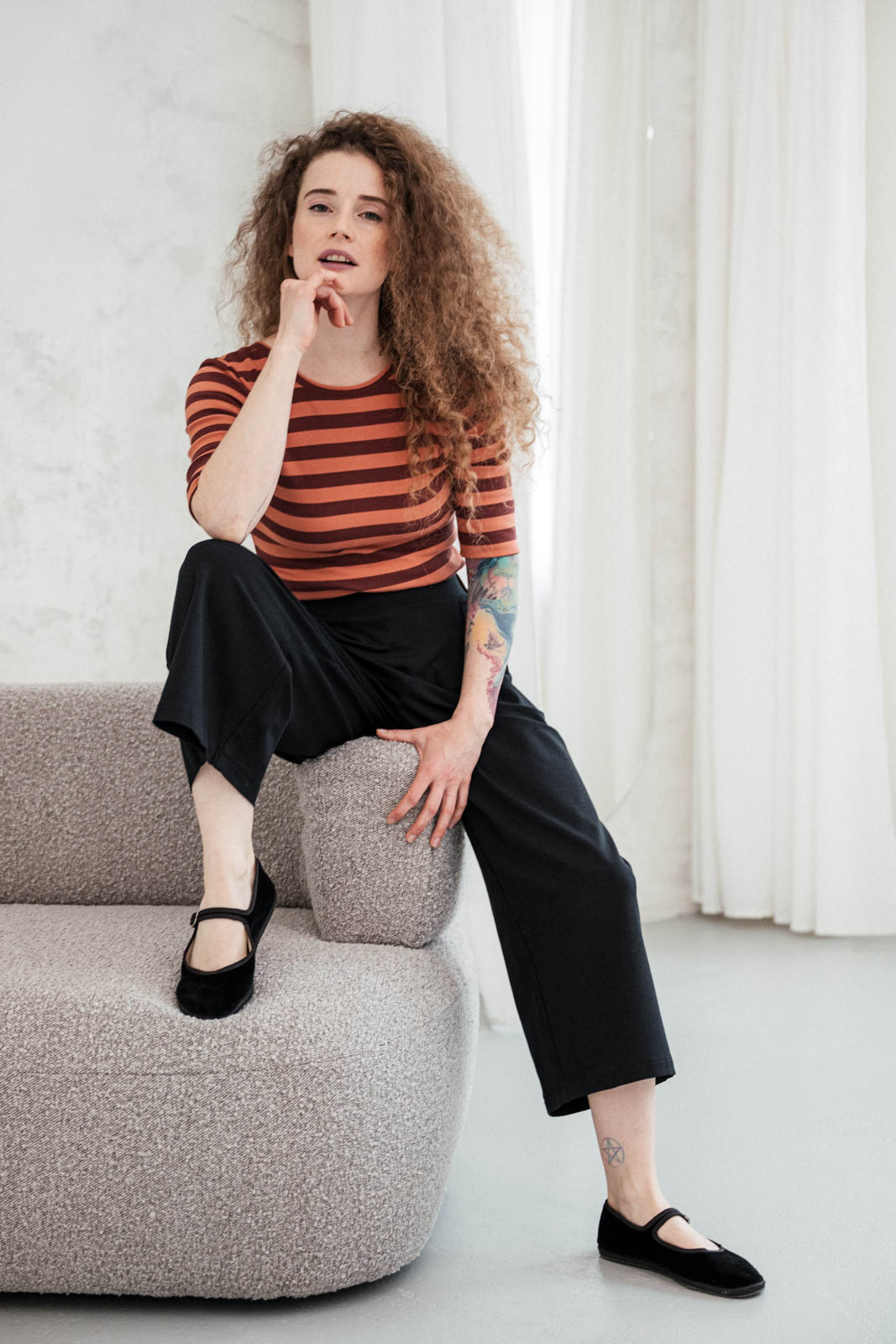 Tri�ka Fiona stripe orange