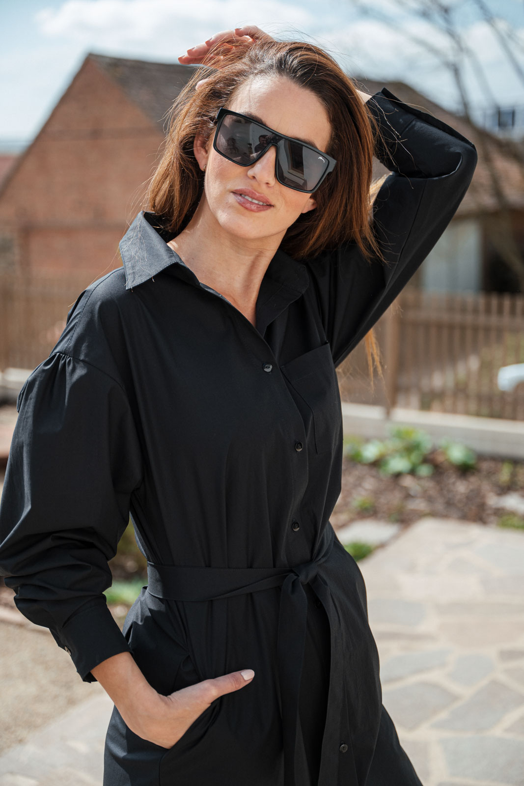 �aty & sukn� Grace black poplin