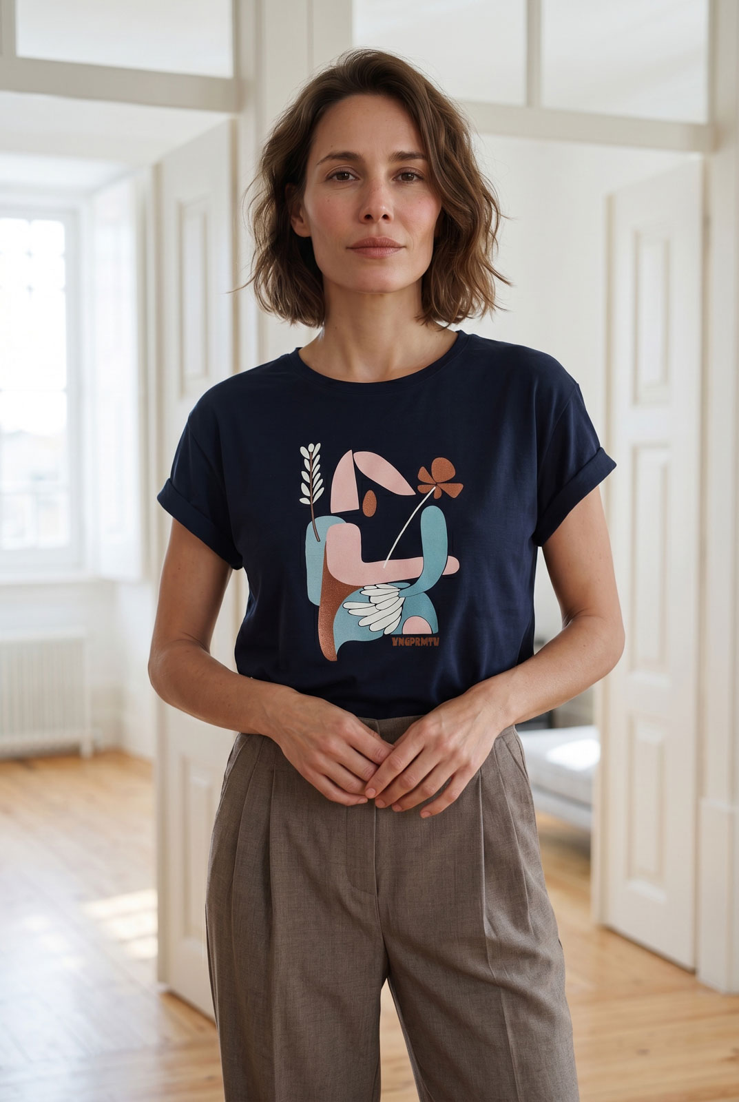 tri�ko s potiskem Muse navy