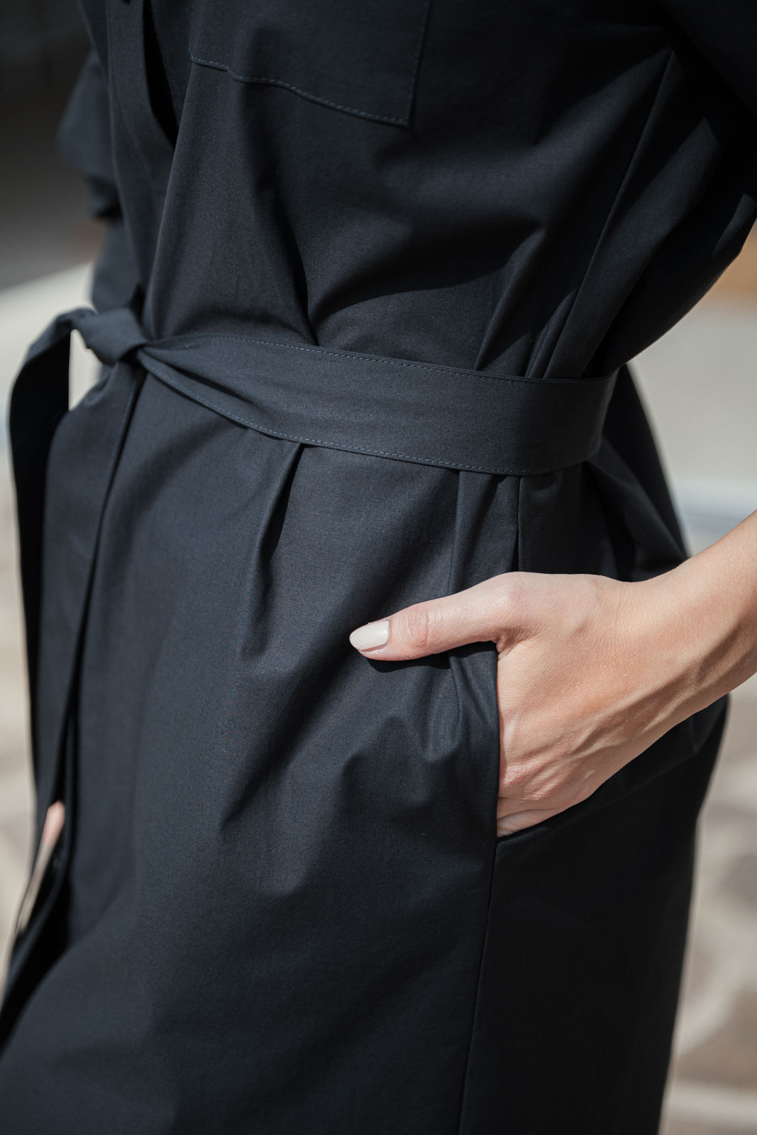 �aty & sukn� Grace black poplin