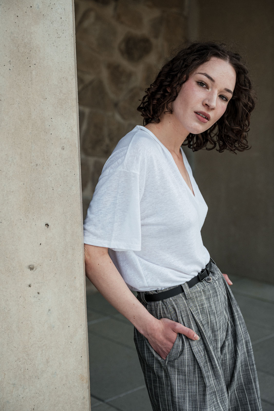 Tri�ka Vilde white linen