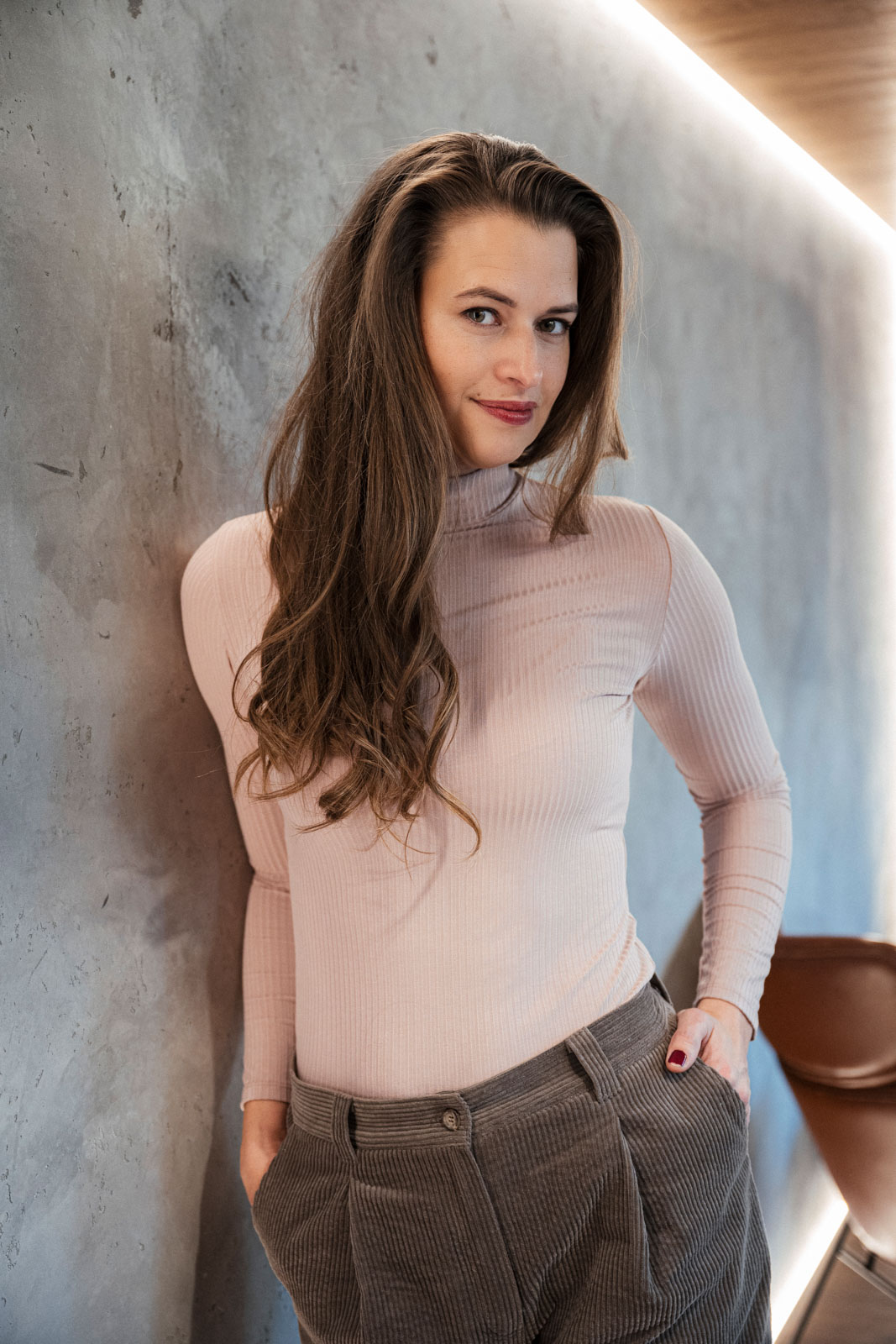 Basic collection Alma rose rib