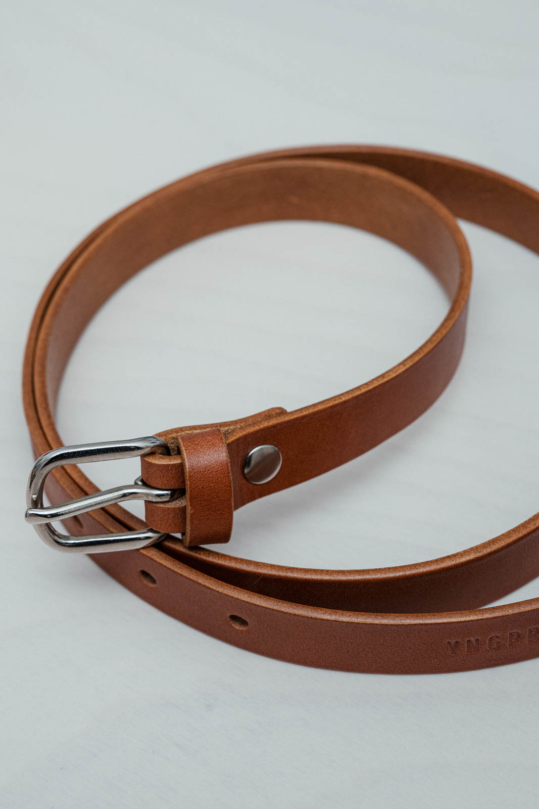 Opasek Ko�en� p�sek 2cm cognac