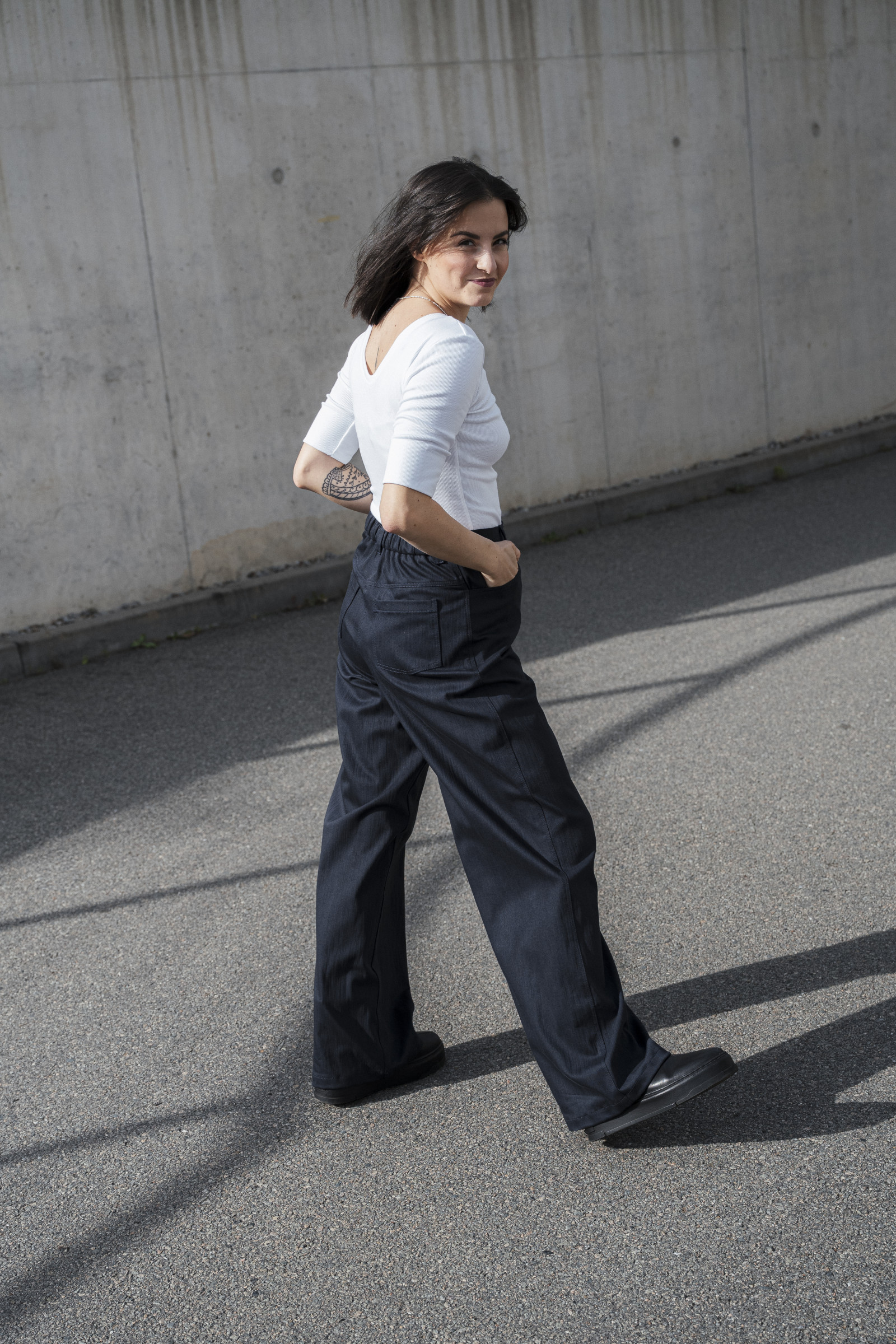 Kalhoty a �ortky Mona Jeans night blue