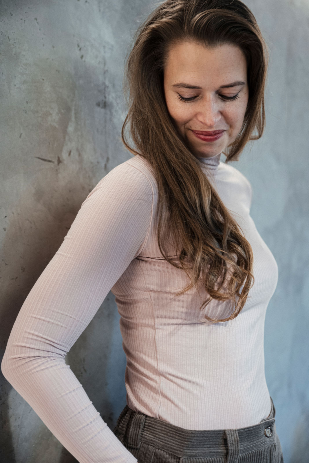 Basic collection Alma rose rib