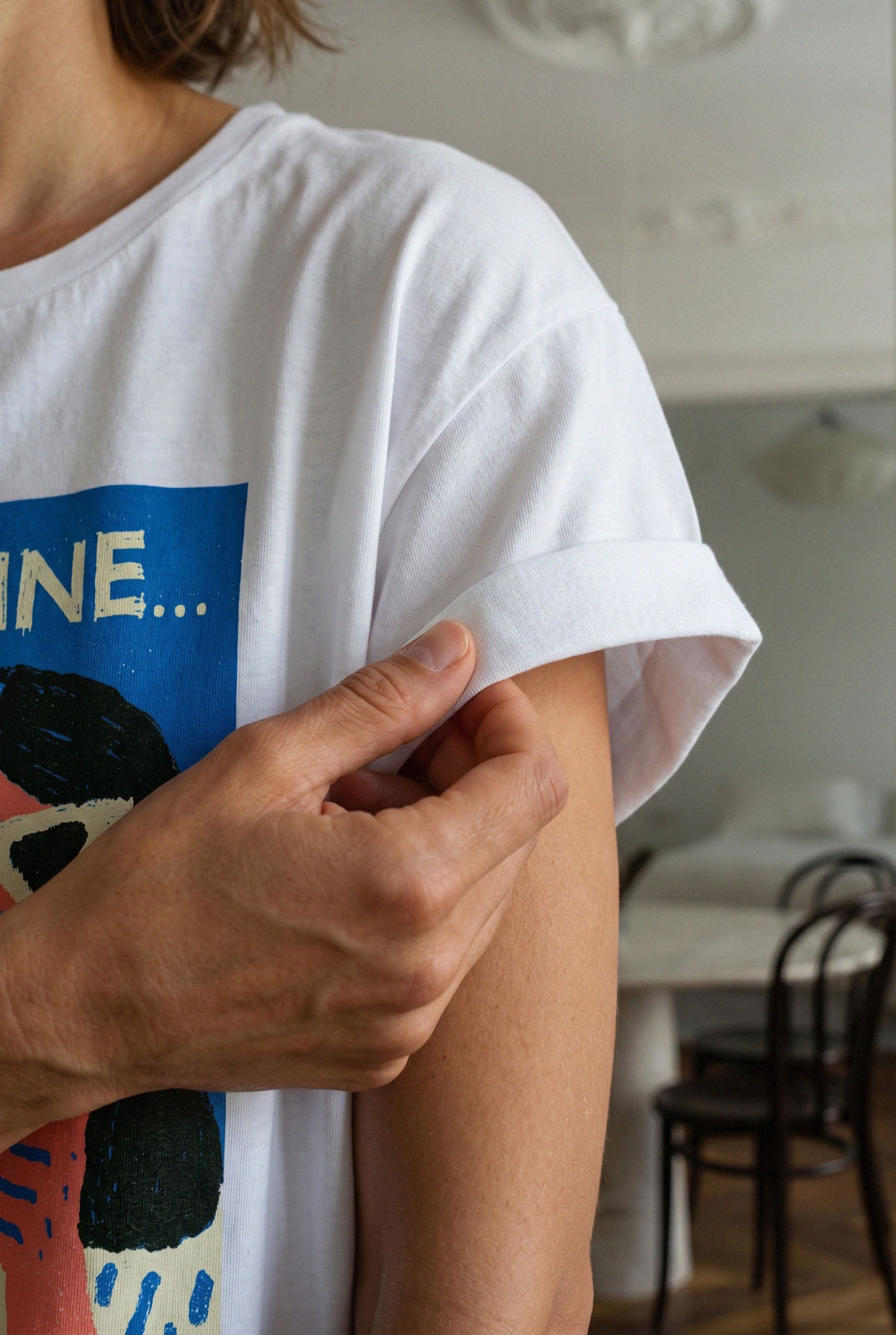 printed tee Im Fine b�l�