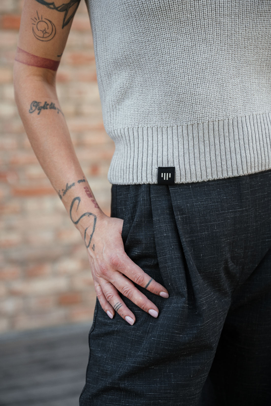 Kalhoty a �ortky Bela wool black melange