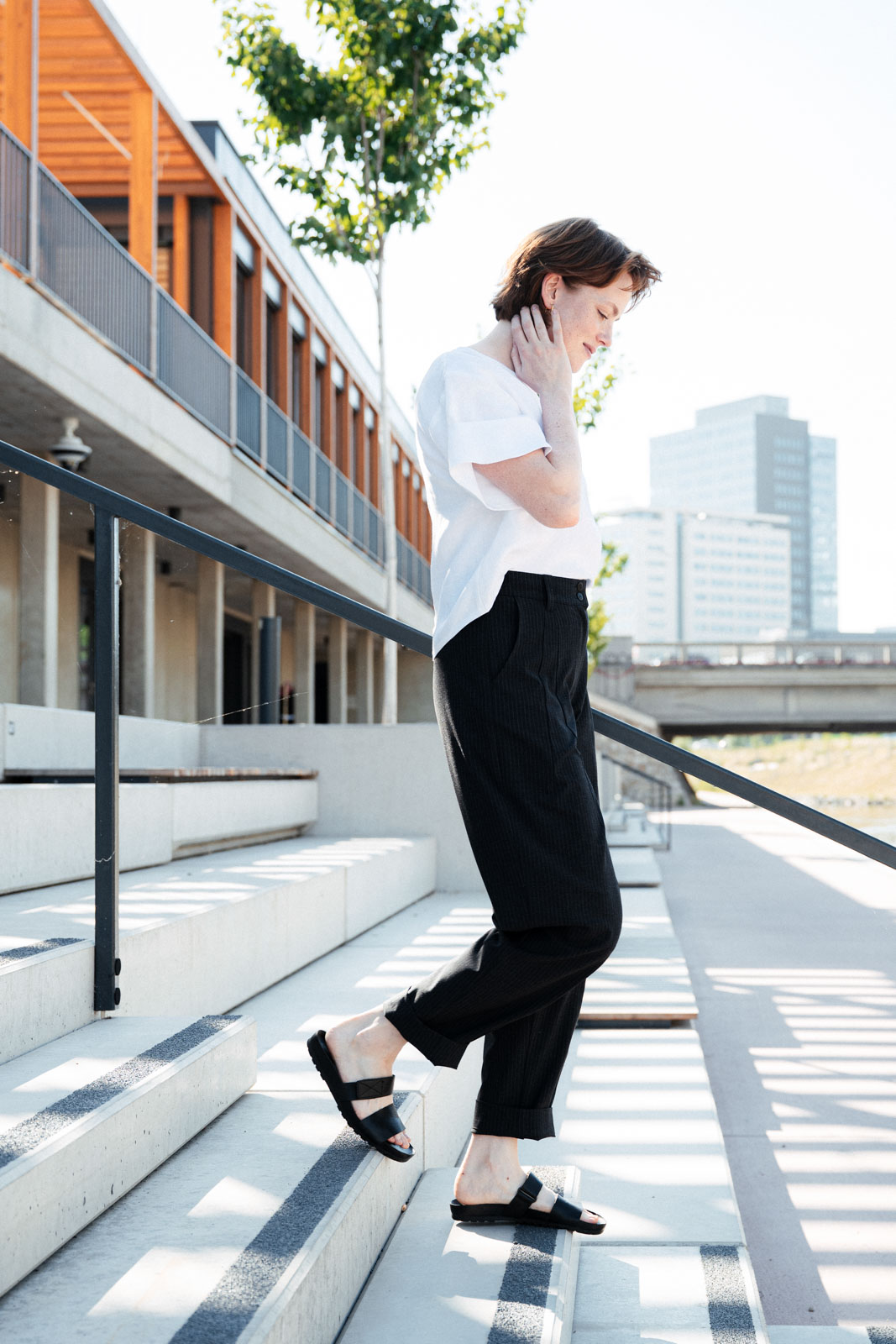 Kalhoty a �ortky Laura stripe
