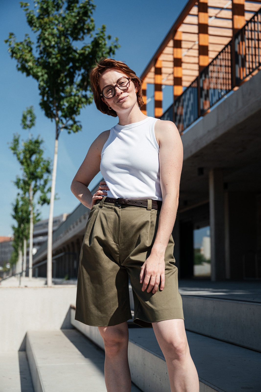 Kalhoty a �ortky Nico Khaki linen