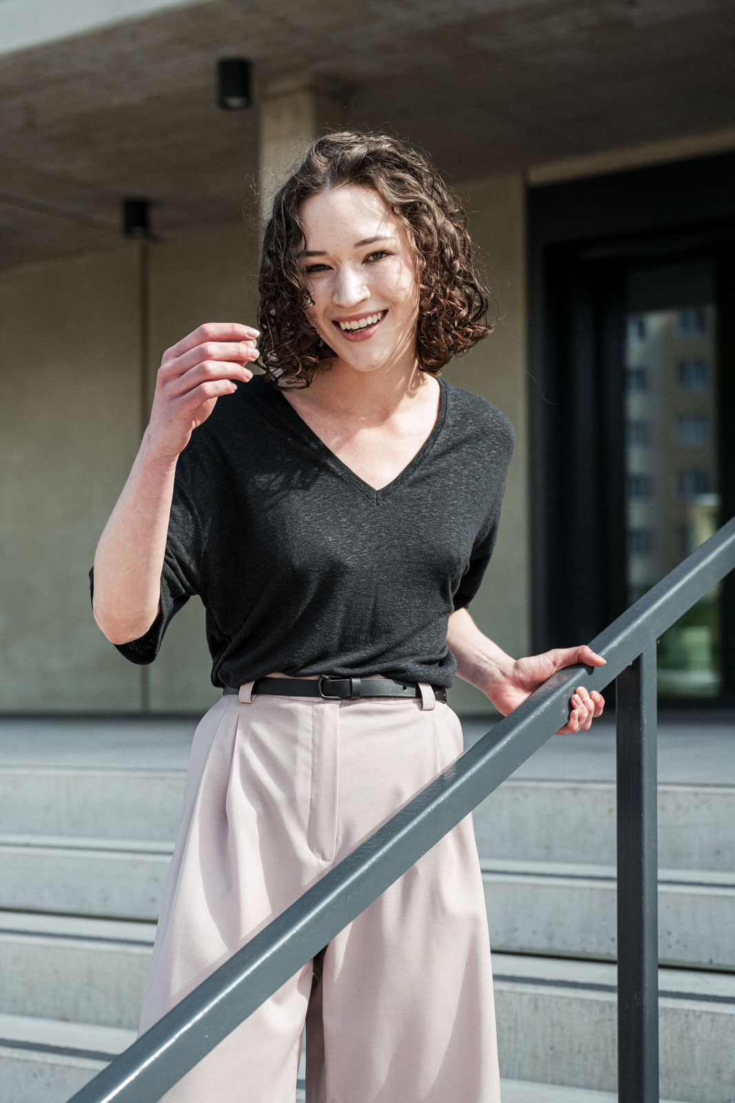 Tri�ka Vilde black linen