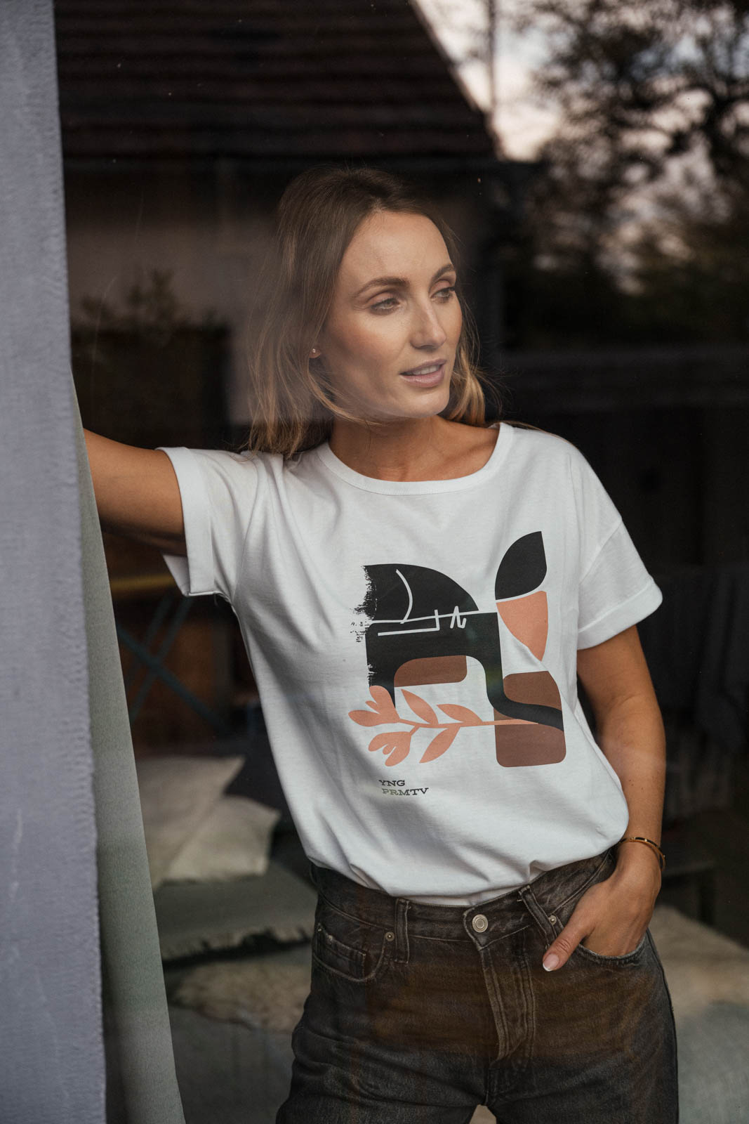 tri�ko s potiskem Nostalgic white
