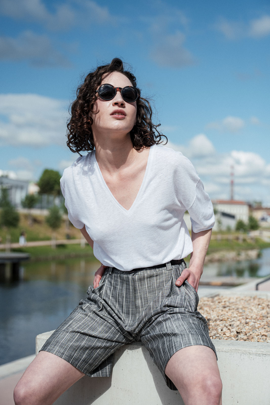 Tri�ka Vilde white linen