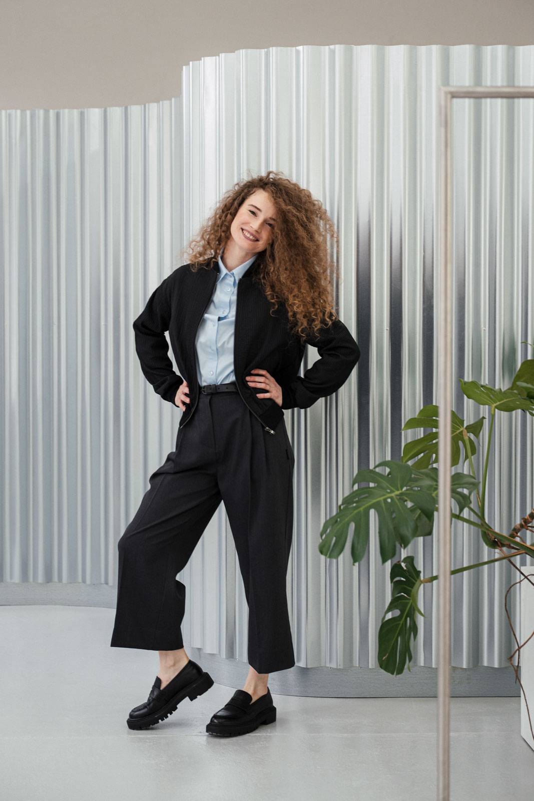Kalhoty a �ortky Bela crop anthracite