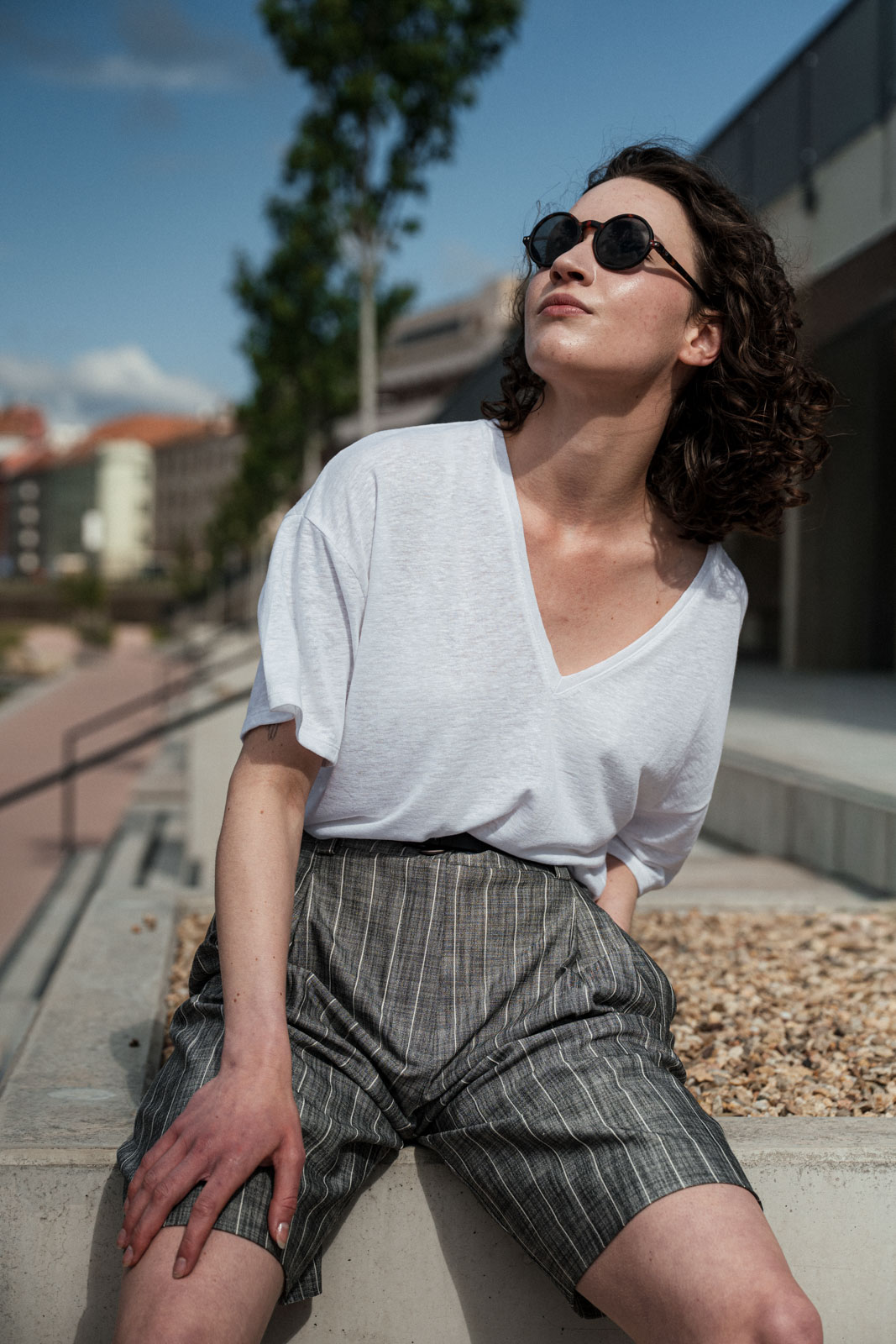 Tri�ka Vilde white linen