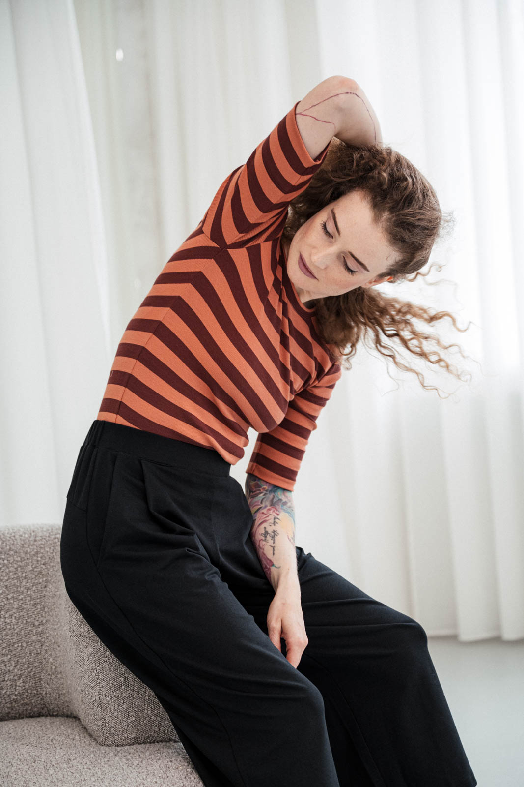 Tri�ka Fiona stripe orange