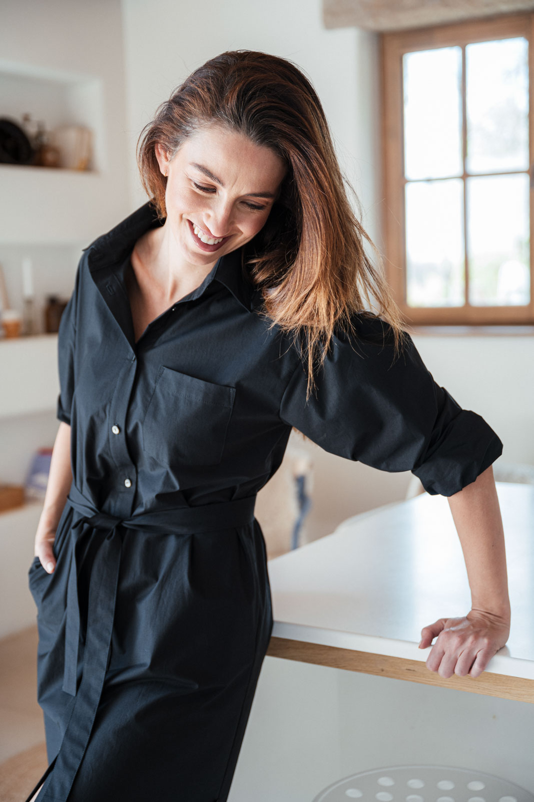 �aty & sukn� Grace black poplin