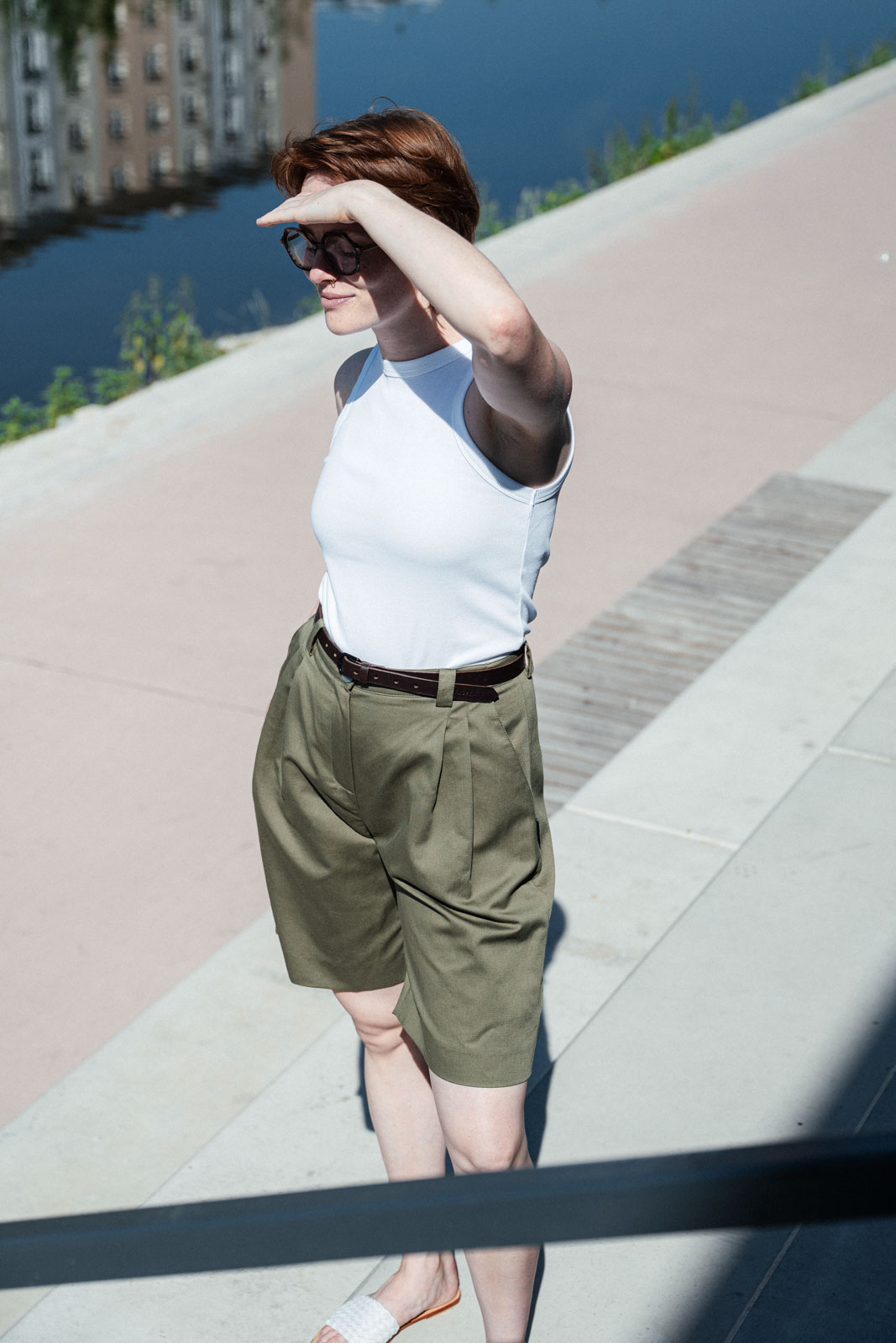 Kalhoty a �ortky Nico Khaki linen