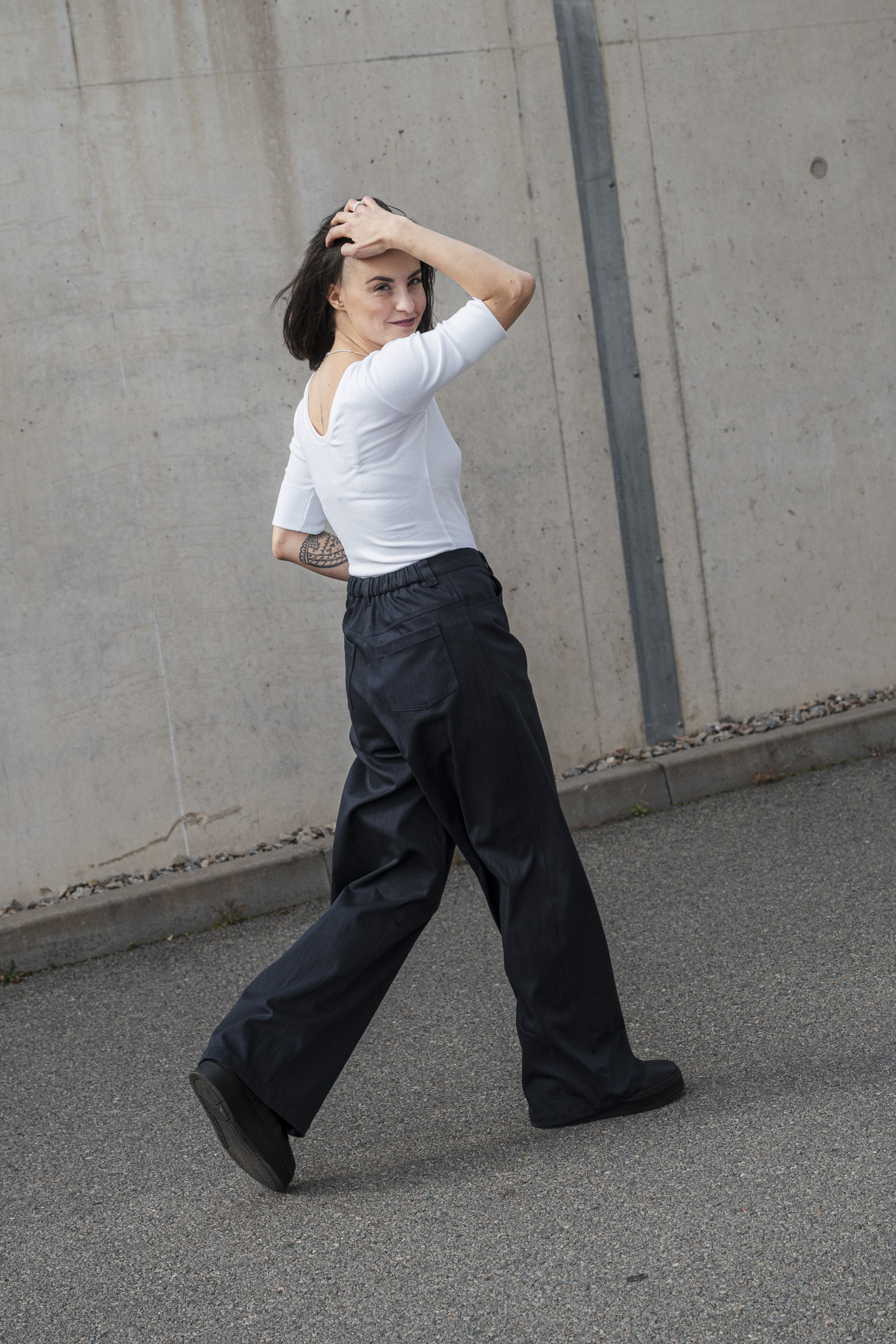 Kalhoty a �ortky Mona Jeans night blue