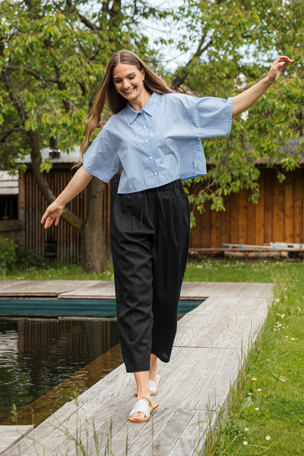 Ko�ile Uma stripe poplin