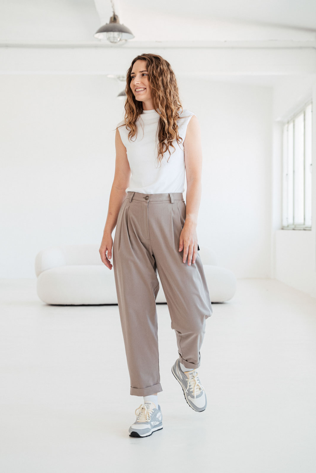Kalhoty a �ortky Emily Lyocell nut