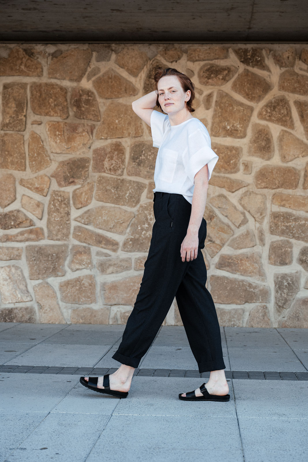 Kalhoty a �ortky Laura stripe