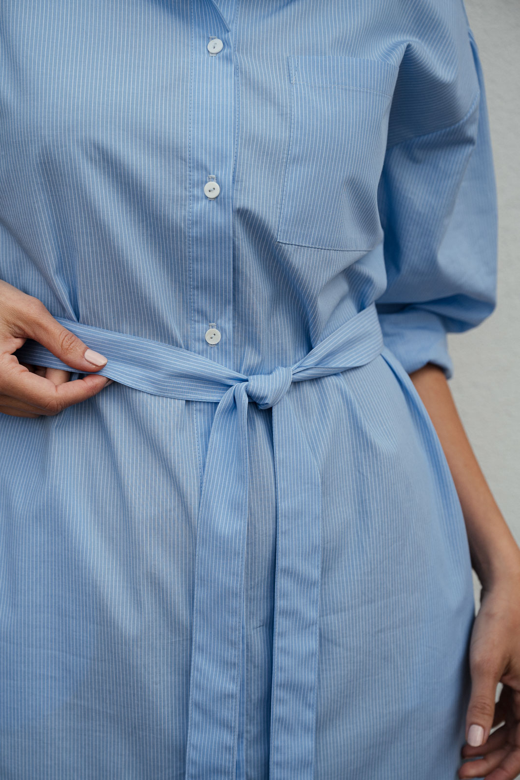 �aty & sukn� Grace sky blue stripe poplin