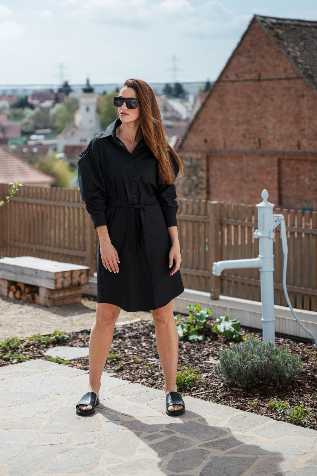 �aty & sukn� Grace black poplin