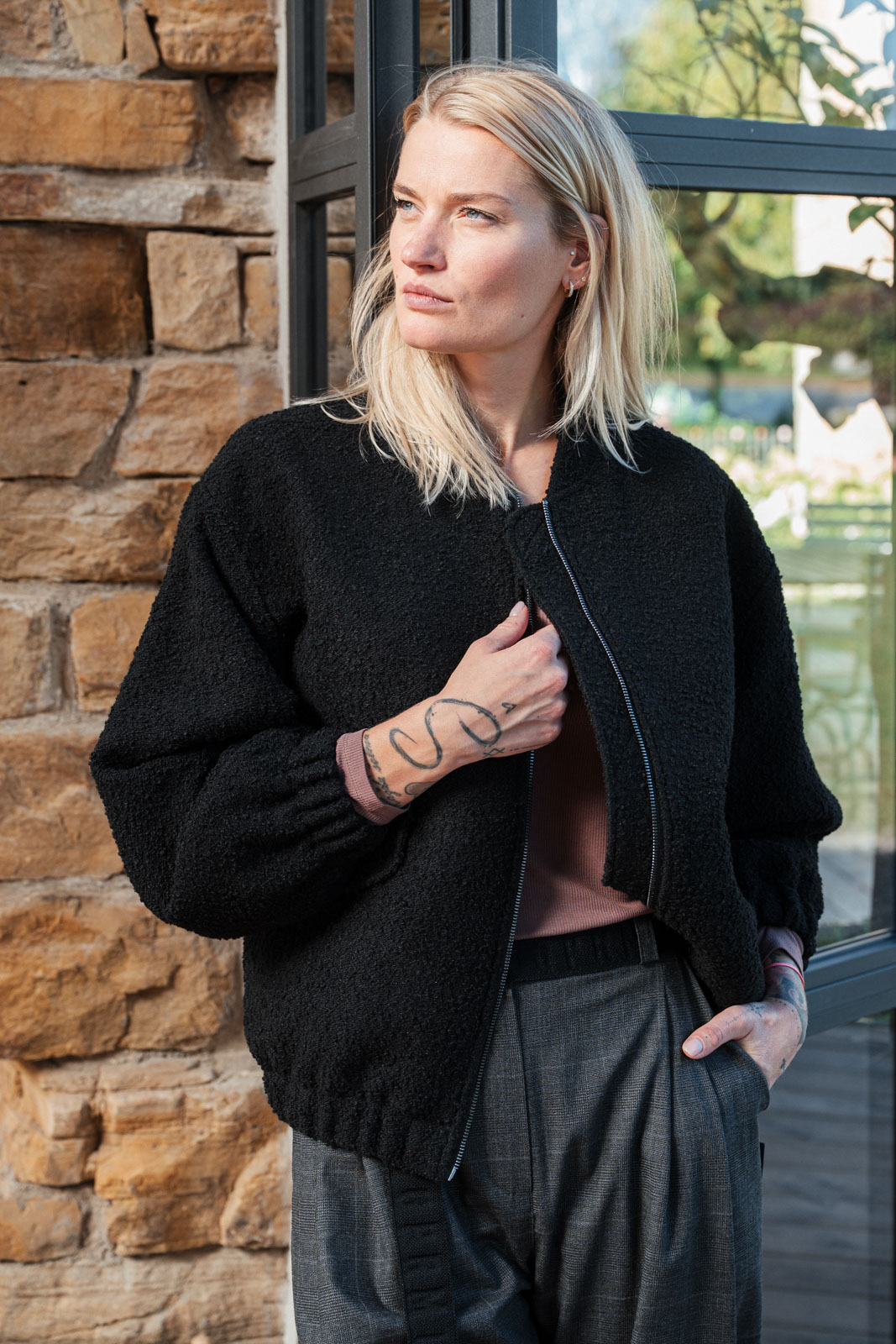 Bundy Lea black boucl�