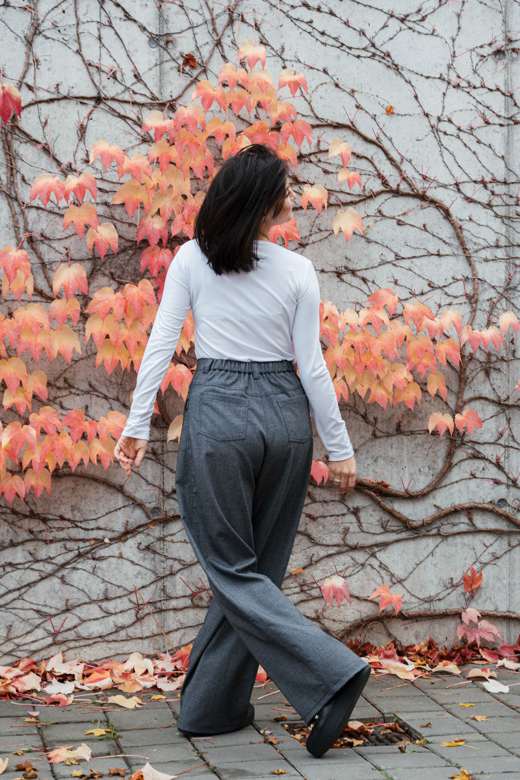 Kalhoty a �ortky Mona wool ash blue