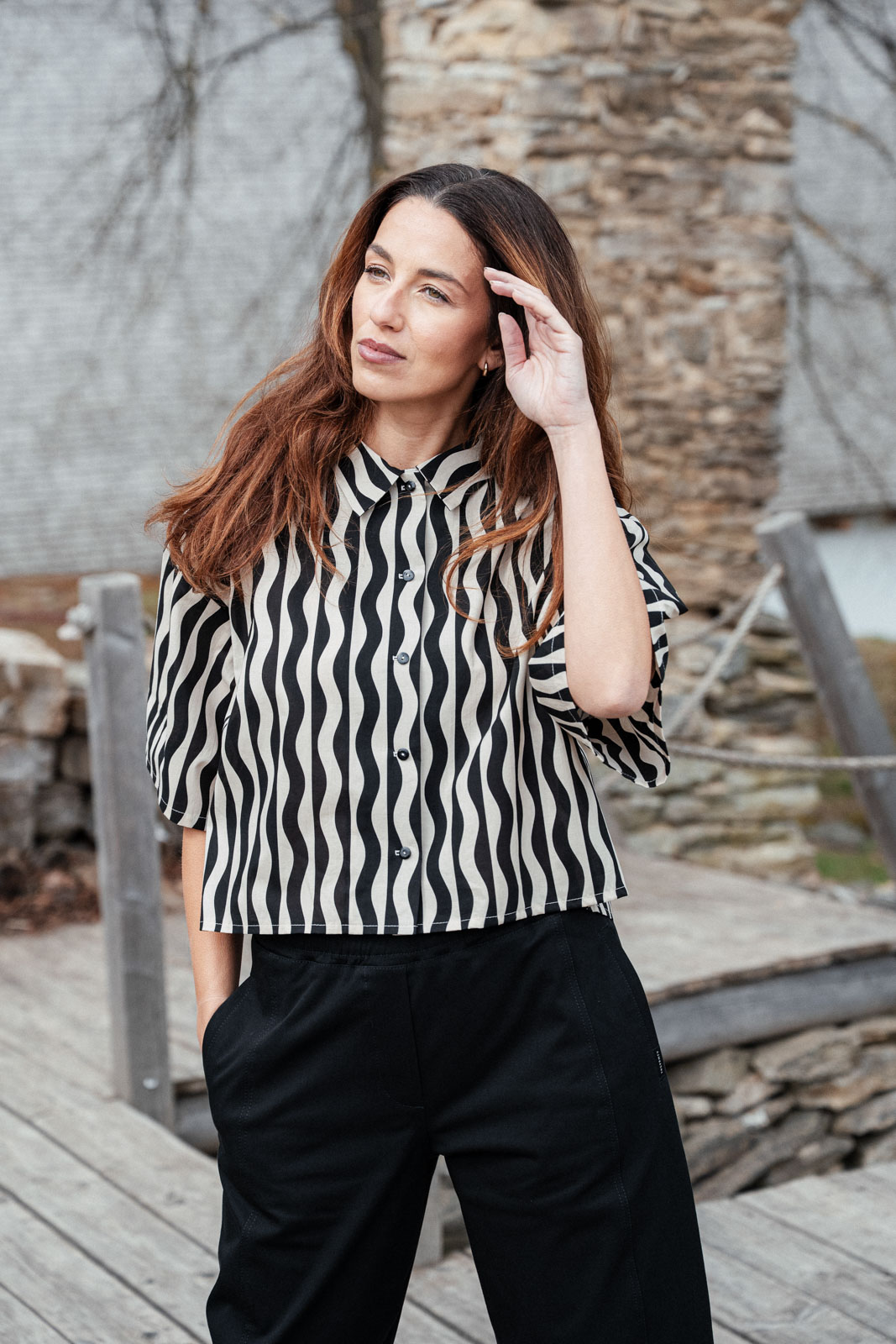 Ko�ile Uma stripe voile