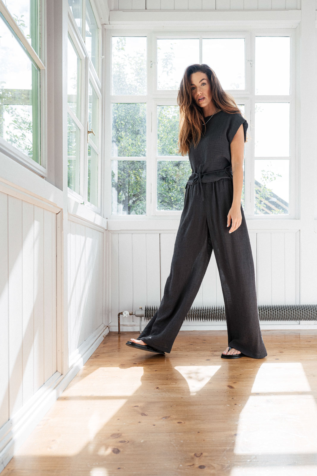 Kalhoty a �ortky Louise charcoal