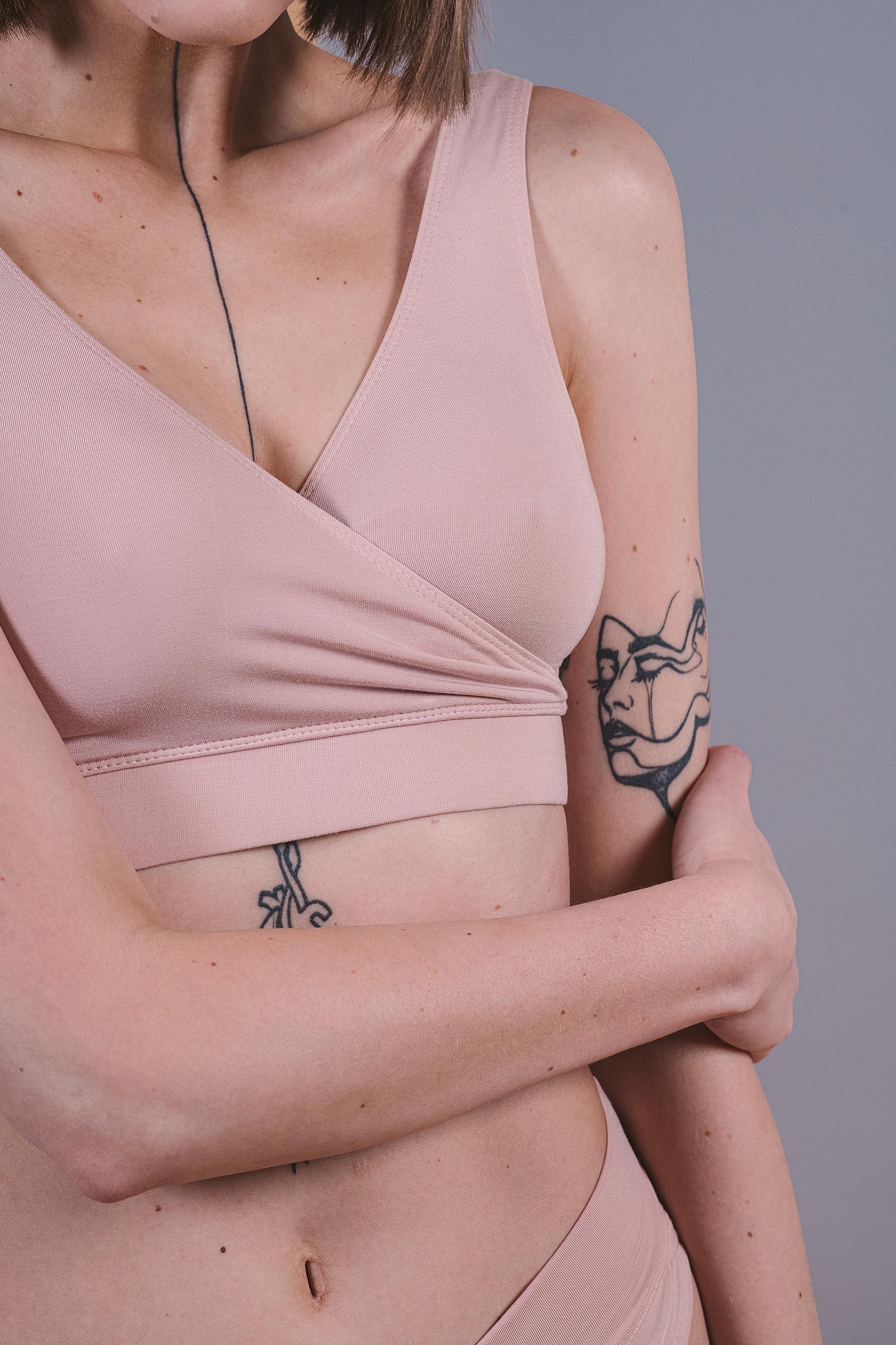 D�msk� top Kiara nude pink