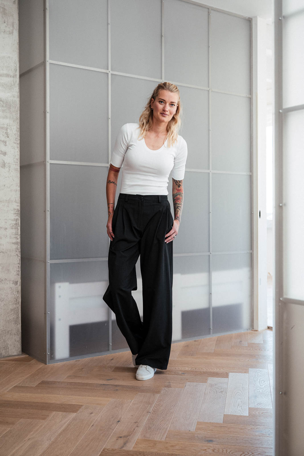 Kalhoty a �ortky Bela wool black