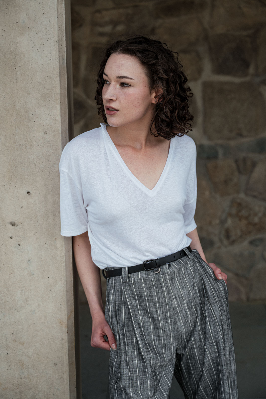 Tri�ka Vilde white linen