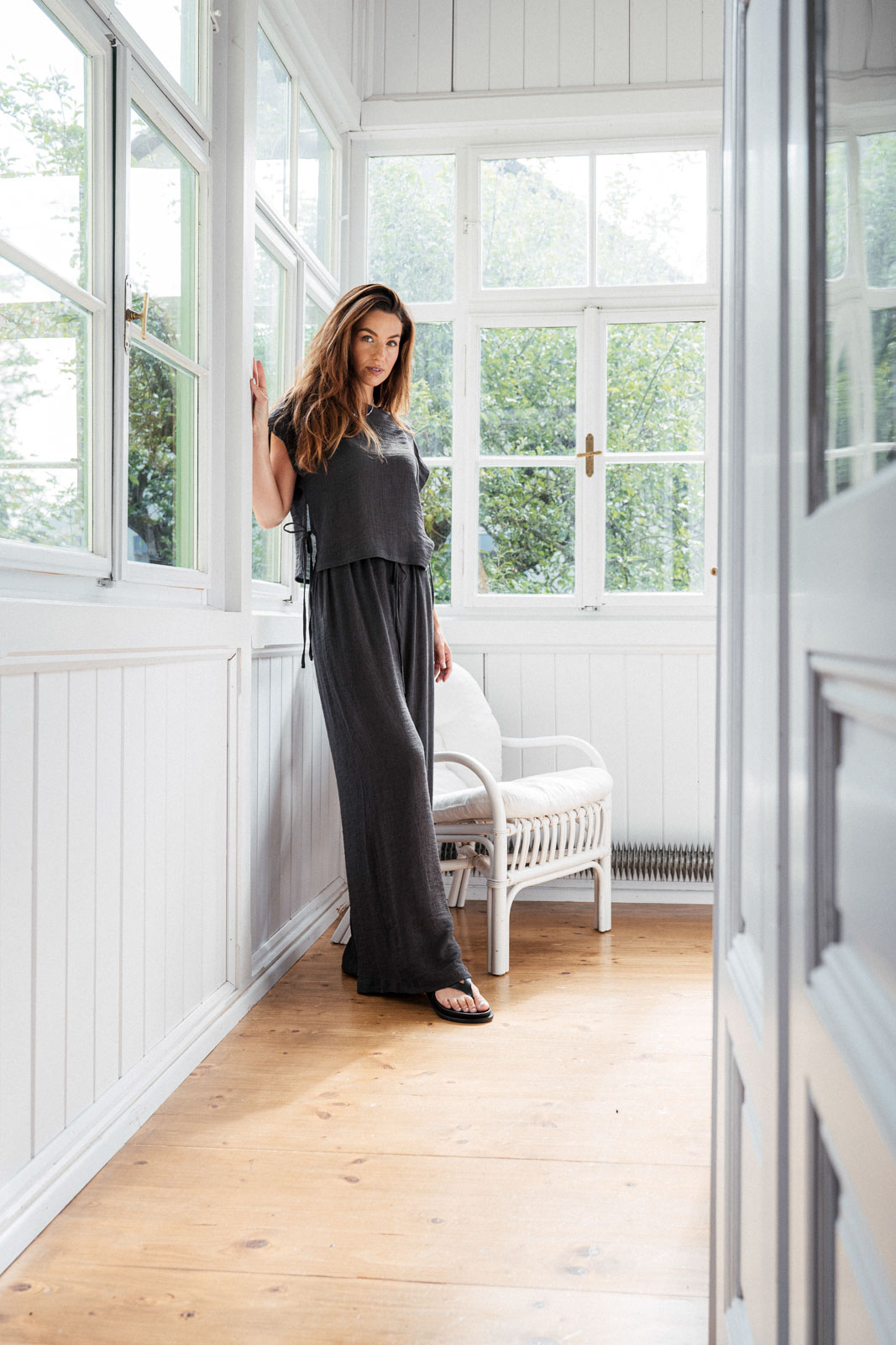 Kalhoty a �ortky Louise charcoal