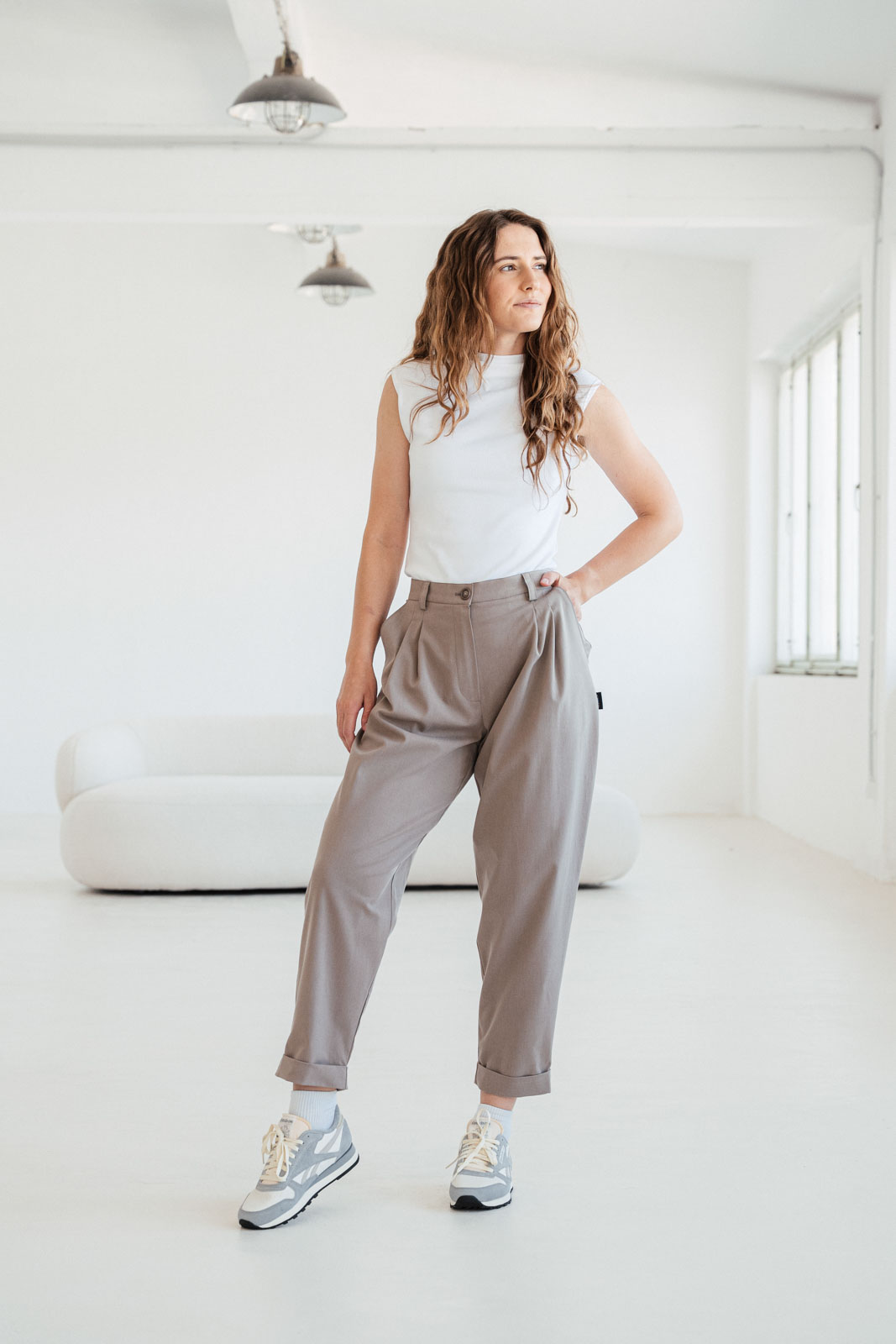 Kalhoty a �ortky Emily Lyocell nut