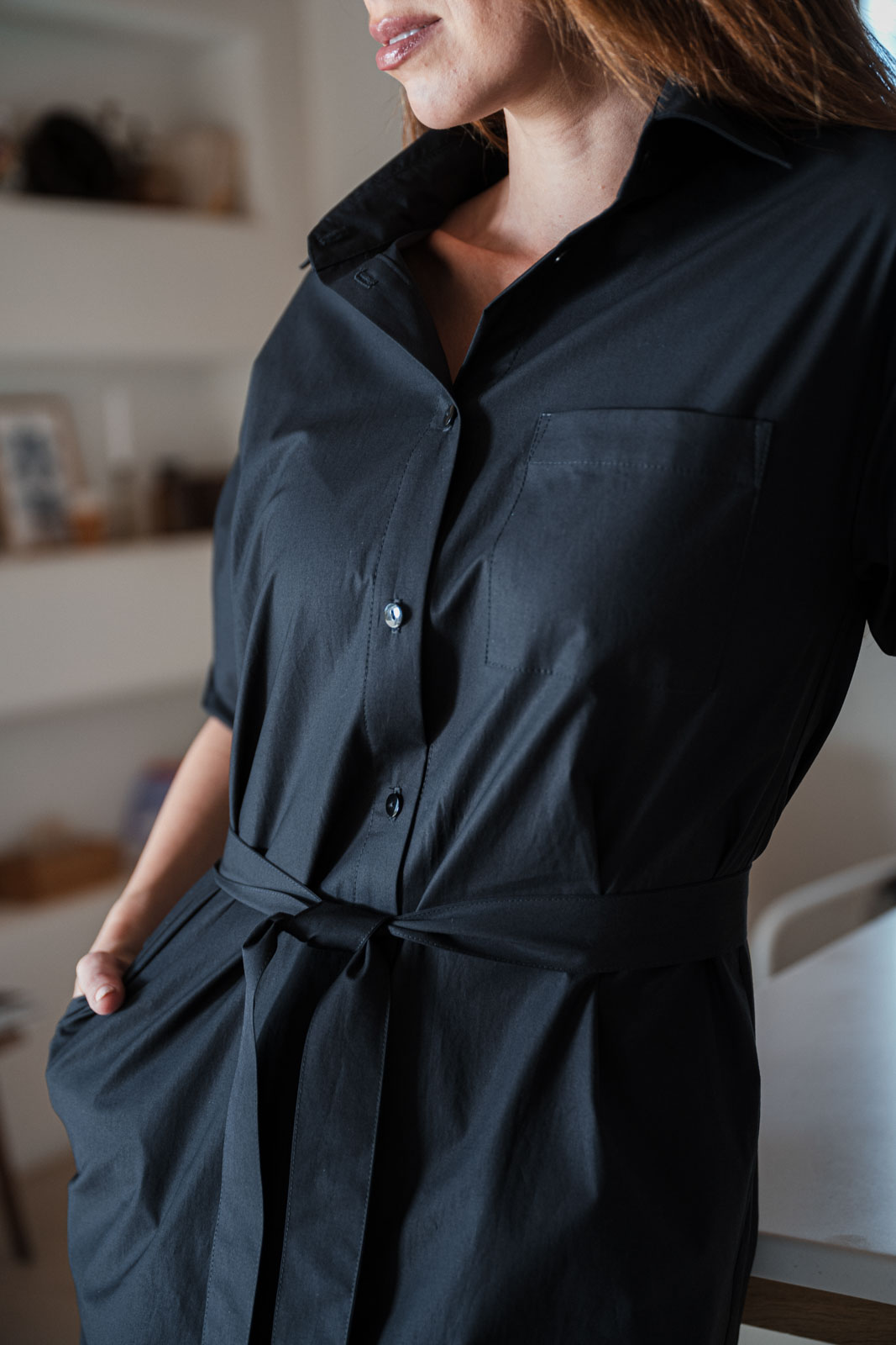 �aty & sukn� Grace black poplin