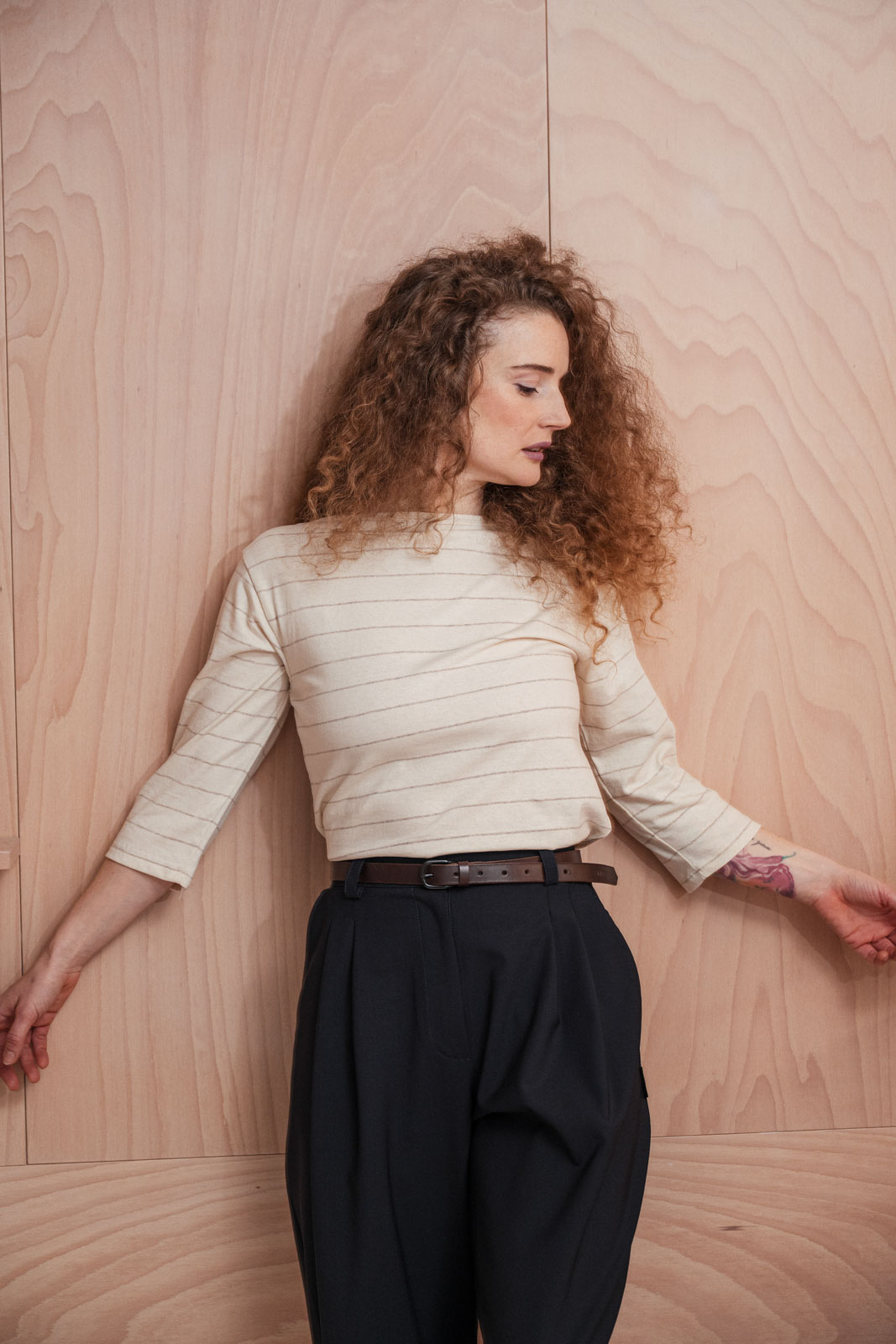 Tri�ka Mary natural stripe