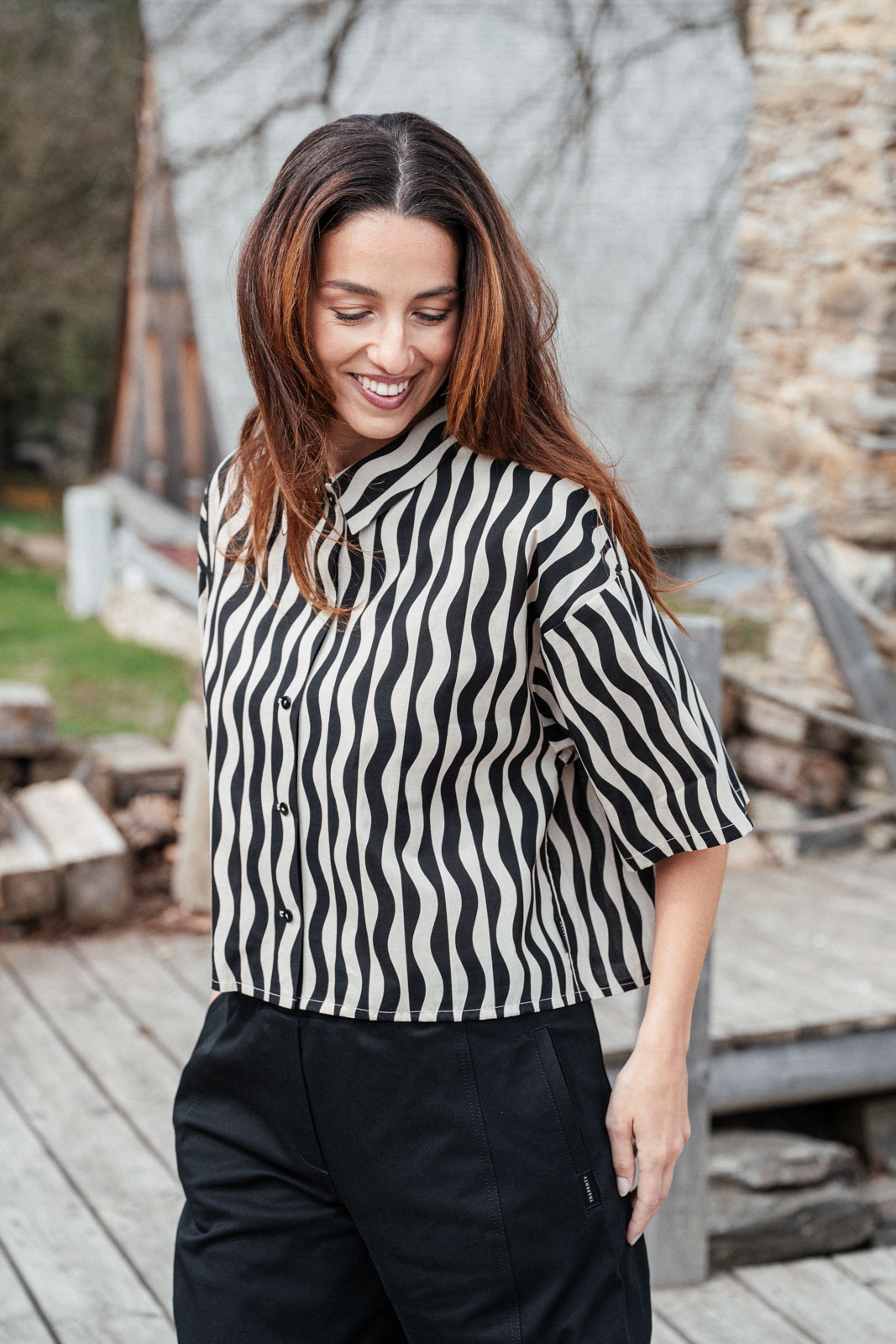 Ko�ile Uma stripe voile