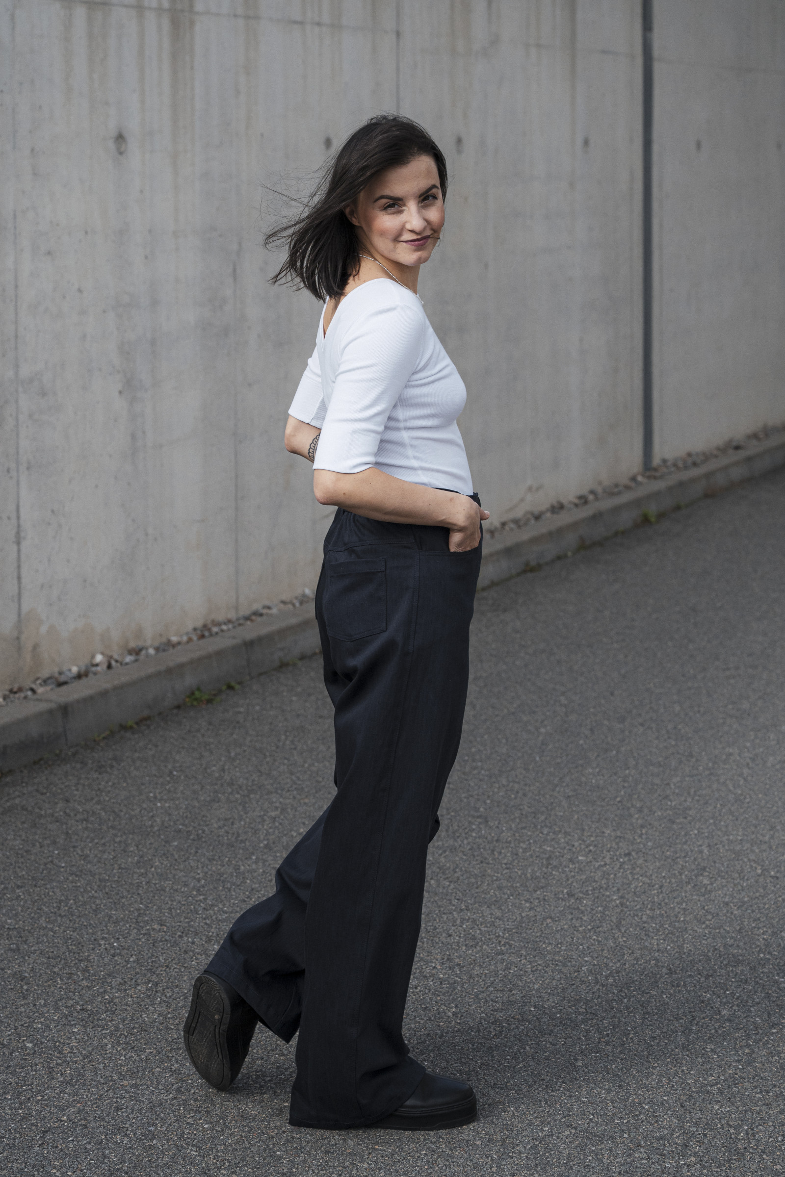 Kalhoty a �ortky Mona Jeans night blue