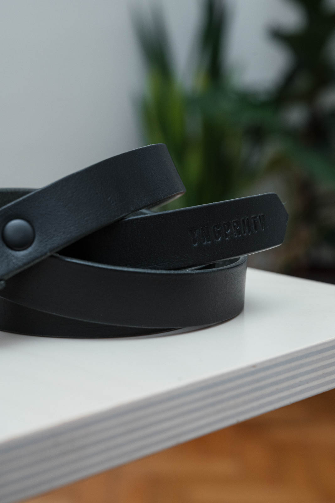 Opasek Ko�en� p�sek 2cm black leather