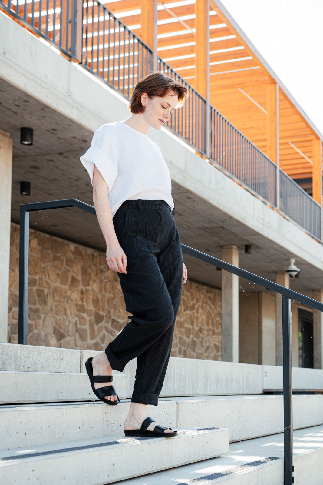 Kalhoty a �ortky Laura stripe