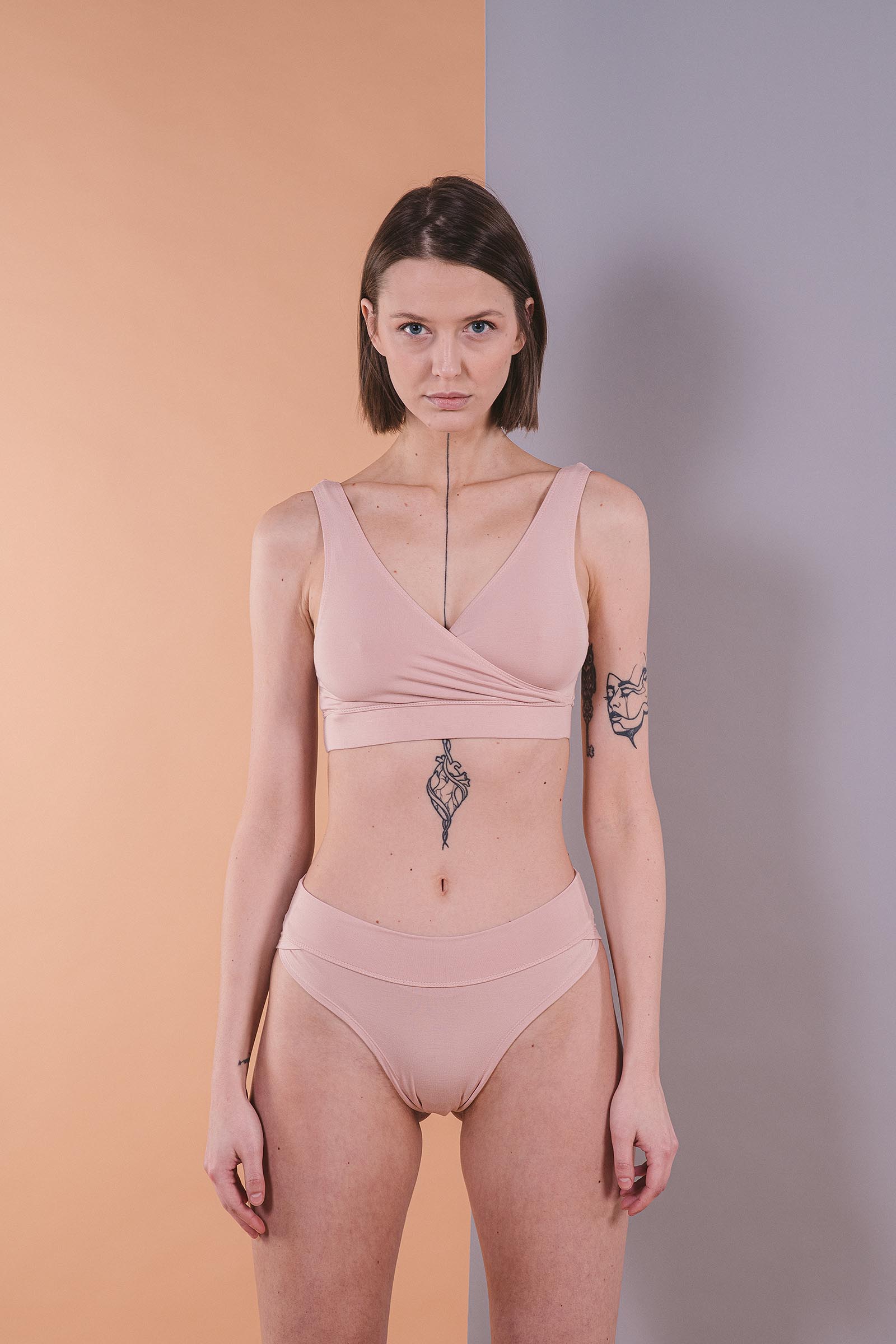 D�msk� top Kiara nude pink