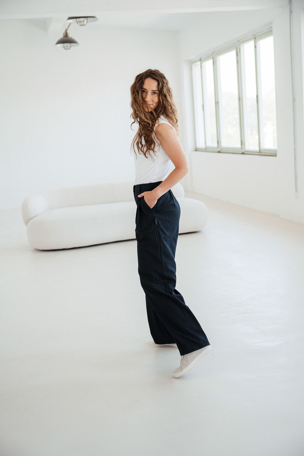 Kalhoty a �ortky Bela 2.0 navy stripe