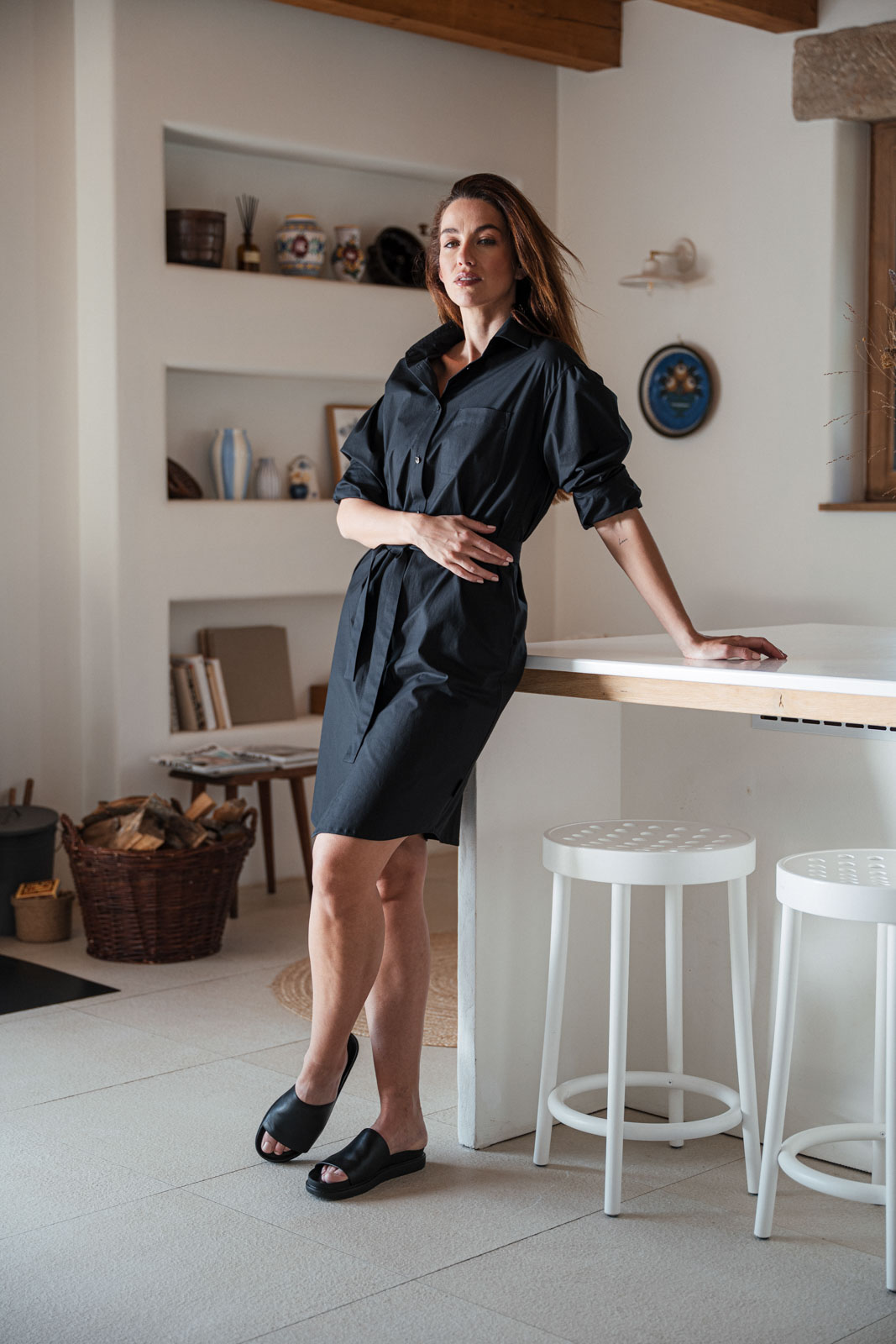 �aty & sukn� Grace black poplin