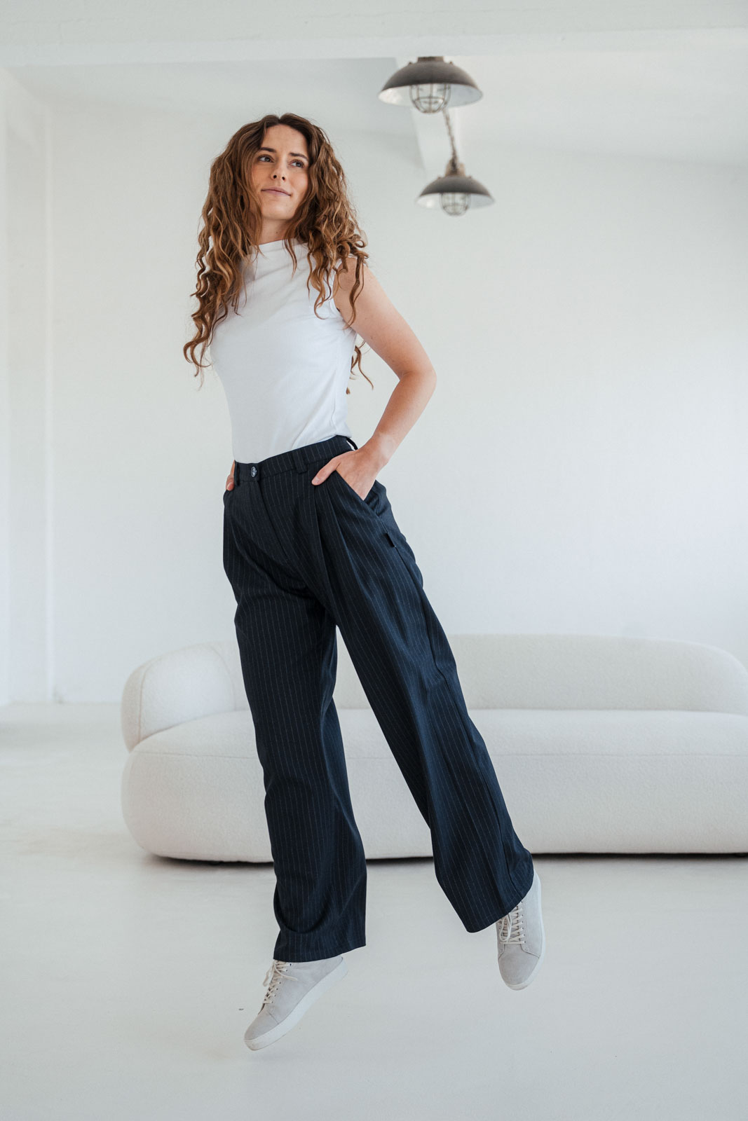 Kalhoty a �ortky Bela 2.0 navy stripe