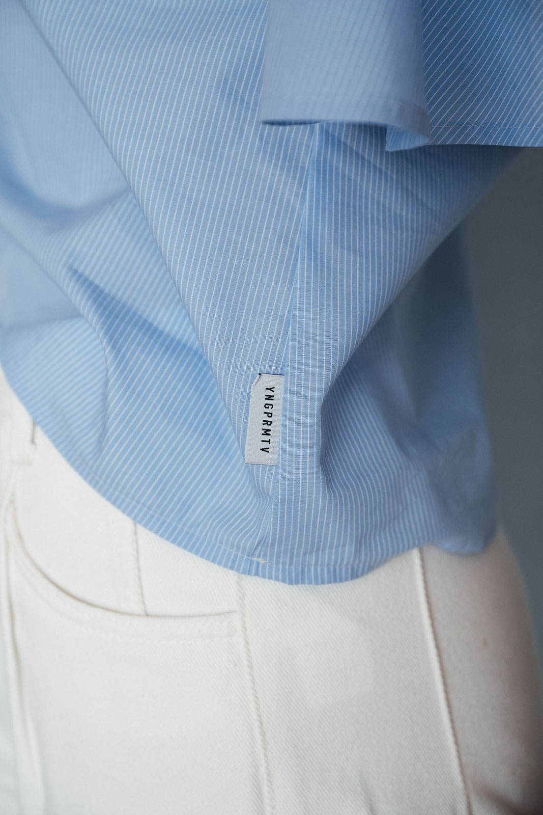 Halenky Tosca sky blue poplin stripe